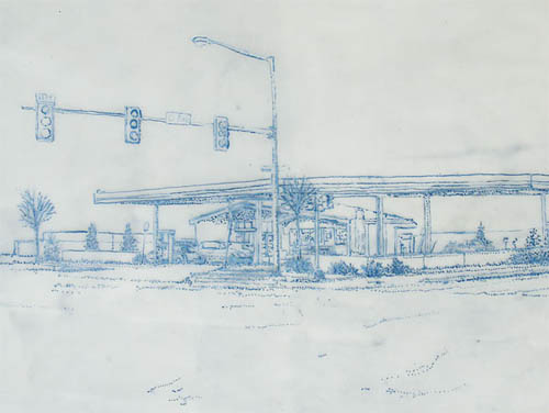 Gas Station I, detail